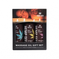 Earthly Body 2025 Valentines Massage Oil Gift Set - 2 oz Asst. Scents Box of 3