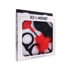 Sex & Mischief Ex's & Oh's Kiss Kit - Red/Black